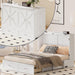 White Queen Murphy Cabinet Bed With StorageDrawers