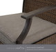 Outdoor Chairs Set of 2, Wicker Patio Seating with Olefin Cushion for Front Porch Small Balcony outside (Grey)