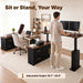55" L-Shaped Electric Standing Desk with Drawers and Storage Cabinet, Height Adjustable Corner Desk for Home Office, 3 Memory Presets
