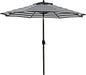 9' Patio Umbrella Outdoor Table Umbrella with 8 Sturdy Ribs (Black and White)