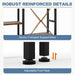 Wide Adjustable Bookshelf With Industrial Modular Panels