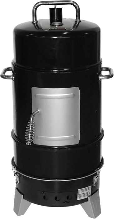 4 Tier Vertical Freestanding Charcoal Smoker Portable BBQ Grill with Temperature Gauge for Outdoors, 564 Square Inch Cooking Area, Black