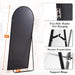 63"X20" Arched Full Length Floor Mirror, Full Body Mirror with Stand