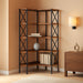 Corner Bookshelf, 6-Tier L-Shaped Bookcase, Industrial Open Display Shelf Tall Storage Organizer, Vertical Storage Rack, for Living Room, Home Office, Rustic Brown and Black BF61SJ01