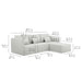 Drew Modular Sectional Sofa with Ottoman by Drew Barrymore, Porcini Taupe