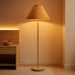 61-Inch-Tall RichBrown Floor Lamp With Rattan Shade