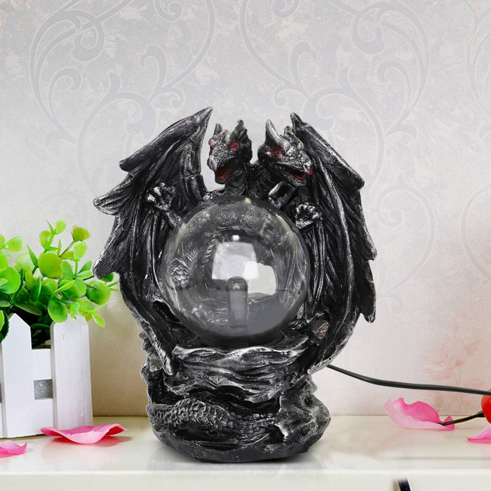 Plasma Ball Lamp Touch Sensitive,Party Magical Electrostatic Red Color Crystal Ball for Halloween (Evil Dragon)