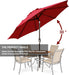 9' Outdoor Patio Umbrella, Outdoor Table Umbrella, Yard Umbrella, Market Umbrella with 8 Sturdy Ribs, Push Button Tilt and Crank