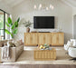 31.7" Sideboard Buffet Cabinet with Storage, Light Oak