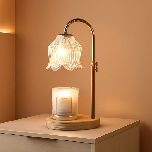 Candle Warmer Lamp with Timer, Valentine'S Day Birthday Gifts for Women Mom, Height Adjustable Wax Melts Warmer, White Elephant Gifts, Dimmable Candle Warmer for Jar Candles with 2 Bulbs