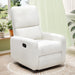 Swivel Rocking Chair, Nursery Glider Recliner Chairs for Adults, Rocker for Living Room Bedroom, Comfy Upholstered Modern Nursing Reclining Single Sofa, Off-White Teddy