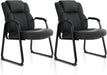 Commercial Leather Reception Chair 500 Lb Capacity