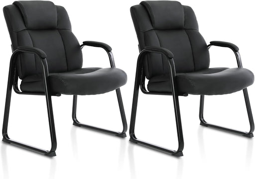 Commercial Leather Reception Chair 500 Lb Capacity