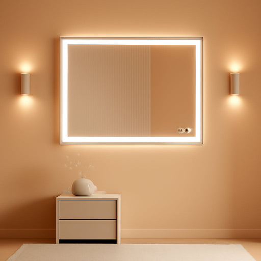 48X36 LED Bathroom Mirror with Lights, Anti-Fog, Dimmable, Backlit + Front Lit, Lighted Bathroom Vanity Mirror for Wall, Shatter-Proof, Memory Function, ETL Listed