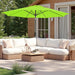 9FT Large Outdoor Patio Umbrella Pool Market Umbrella-Uv Resistant, Easy Push Button Tilt and Crank, 8 Sturdy Ribs Heavy-Duty Table Umbrella for Deck, Backyard, Garden (Lime)