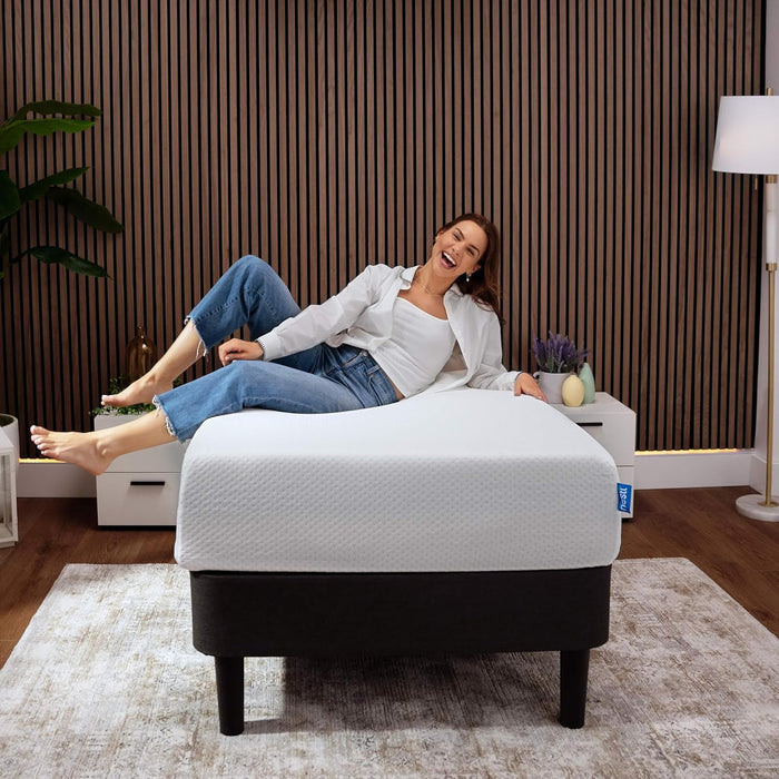 Green Tea Twin Mattress 8 Inch - Cooling Graphite Memory Foam Twin Mattress for Kids, Fiberglass Free Pressure Relief Supportive Bed in a Box, Certipur-Us Certified