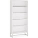 Tall Bookcase and Bookshelf, 70.8” Large Bookcases Organizer with 5-Tier Storage Shelves, Heavy Duty Free-Standing Library Bookshelf Shelving Unit for Living Room, Bedroom, Office (White)