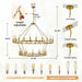 AntiqueGold Wagon Wheel Chandelier 47 Inch TwoTier