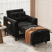 Black Upholstered Sleeper Chair Pull Out Bed For Small Rooms