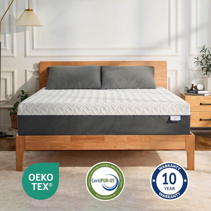 Queen Memory Foam Mattress Gel Cooling CertiPurUSCertified