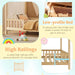 Full Montessori Floor Bed With Canopy NaturalWalnut