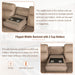 L-Shaped Reclining Sectional Sofa with Linen Upholstery