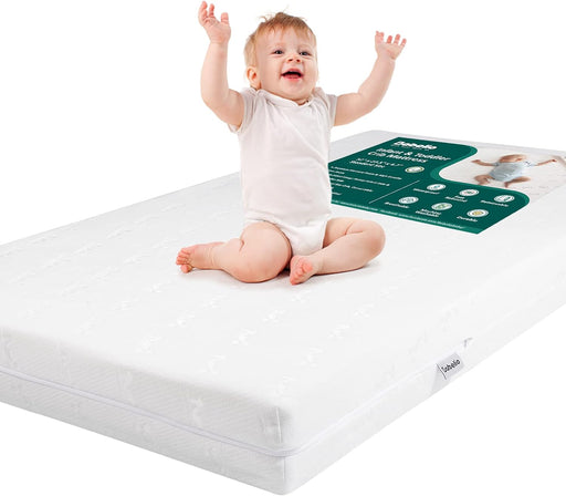 Breathable Toddler Mattress Dual-Sided, Waterproof, Removable Cover