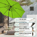 9FT Large Outdoor Patio Umbrella Pool Market Umbrella-Uv Resistant, Easy Push Button Tilt and Crank, 8 Sturdy Ribs Heavy-Duty Table Umbrella for Deck, Backyard, Garden (Lime)