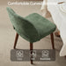 Wooden Dining Chairs Set of 4, Fabric Dining Room Chairs, Green