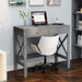 Home Office Desk Writing Computer Table Modern Design Desk with Drawers (Grey)