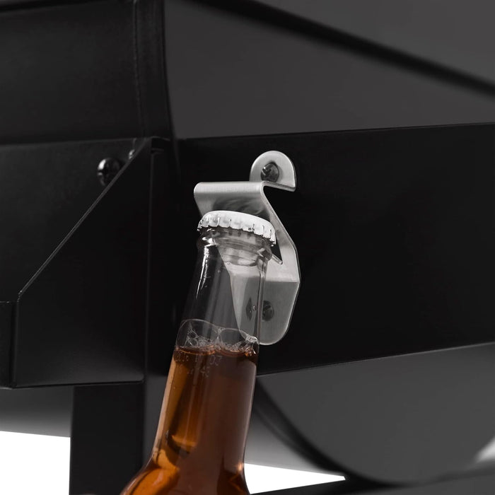 CC1830T 30-Inch Barrel Charcoal Grill with Warming Rack & Front Storage Basket, Outdoor BBQ Grill with 627 Sq. In. Grilling Area for Backyard Barbecue Cooking Party, Black