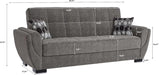 Legacy Air Sofa Bed Grey, Upholstered, with Storage