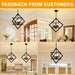 18" Black Chandelier, 4-Light Farmhouse Geometric Ceiling Dining Room Fixture, Modern Rustic Foyer Lighting Fixtures, Industrial Hanging Light Fixture Pendant Lights for Kitchen Island, Entryway