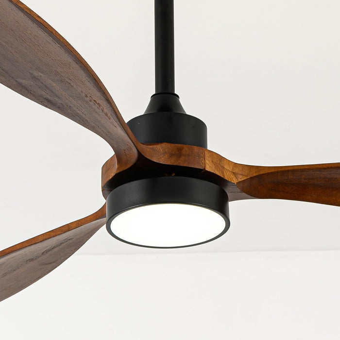 52" Outdoor Ceiling Fan with Light, 6 Speeds, Remote Control, Low Profile for Bedroom, Living Room, Dining Room