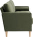 Olive Green Velvet Upholstered Sofa With PocketCoil