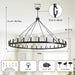30 Lights Black Extra Large Wagon Wheel Chandelier, 60 Inch Farmhouse Industrial Ceiling Light Fixture for High Ceiling Outdoor Porch Living Dining Room Foyer Entryway, E12
