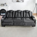 Chicago Power Recliner Sofa & Home Theater Seating with Wireless Charging Electric Recliner RV Sofa with Usb/Cup Holders/Storage/Led Light/Speaker, Black/Air Leather