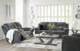 Frohn Contemporary Manual Reclining Sofa, Gray