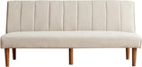 Beige Convertible Futon Sofa Bed