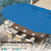 15FT Outdoor Patio Umbrella with Crank, Large Rectangular Market Umbrella, Double-Sided Outdoor Umbrellas with Cross Base & Sandbag for Porch, Lawn, Pool, Backyard, Royal Blue