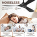 Black Outdoor Ceiling Fan Featuring Remote Control