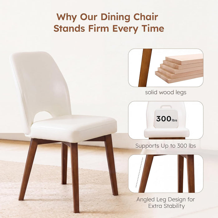 Dining Chairs Set of 4, Upholstered Kitchen Chairs, Beige