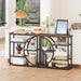 Entryway Table, Narrow Console Table, Industrial Sofa Table with 5 Tier Storage Shelves, Entrance Table for Hallway, behind the Couch, Living Room, Foyer