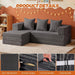 6-In-1 Tri-Folding Mattress | Cloud Boneless L-Shaped Modular Sectional Couches | Corduroy Pet-Friendly Convertible Futon Sofa Bed with 800LB Capacity Apartment, Guest Room, Game Room