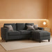 Couch for Living Room - Small Space Couches Sectional L-Shaped Sofa, 3 Seat Modern Couch, Sofas Convertible with Storage Ottoman for Small Space, Bedroom, Offices and Apartments - Grey