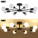 Modern Chandelier Restaurant Black Chandelier Living Room Suspended Ceiling Light Iron E27 Chandelier Home Decoration