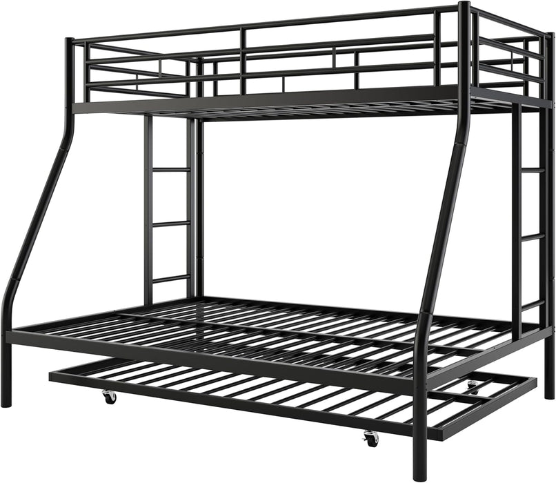 IndustrialGrade Twin Over Full SpaceSaving BunkBed Trundle