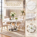 47.24" round Faux Marble Dining Table for 6 W/Stainless Steel Leg