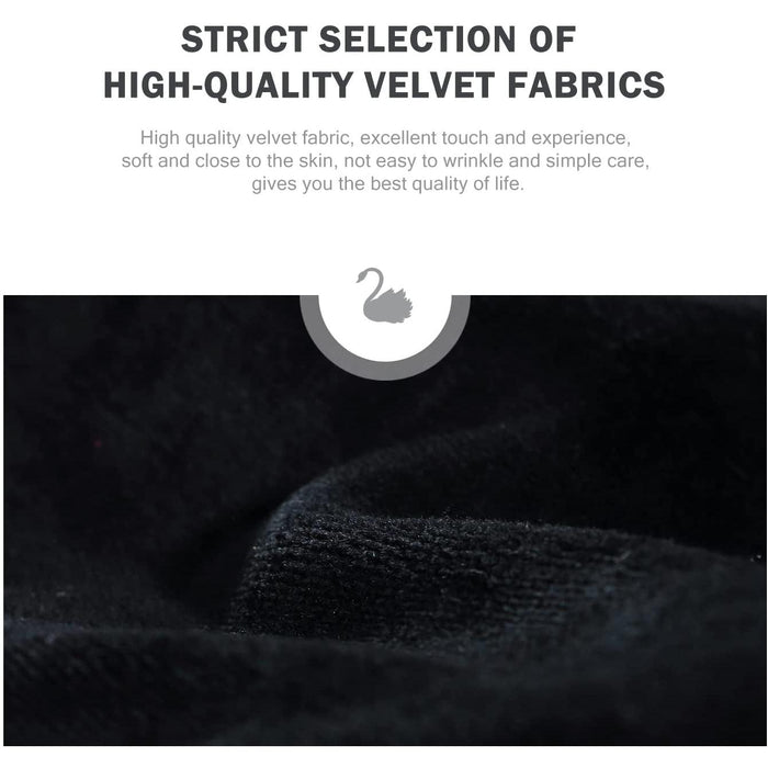 Black Velvet Ring Pull Trimmed Dining Chairs Set of 6