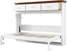 Horizontal Murphy Bed With Drawers White WalnutTop